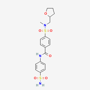 4-{methyl[(oxolan-2-yl)methyl]sulfamoyl}-N-(4-sulfamoylphenyl)benzamide