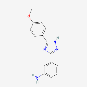 molecular formula C15H14N4O B2625781 3-[5-(4-methoxyphenyl)-1H-1,2,4-triazol-3-yl]aniline CAS No. 1092305-89-9