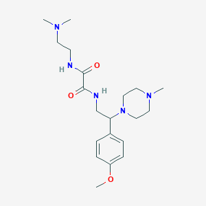 molecular formula C20H33N5O3 B2625790 N1-(2-(二甲氨基)乙基)-N2-(2-(4-甲氧基苯基)-2-(4-甲基哌嗪-1-基)乙基)草酰胺 CAS No. 903254-50-2