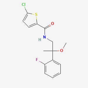 molecular formula C15H15ClFNO2S B2625791 5-氯-N-(2-(2-氟苯基)-2-甲氧基丙基)噻吩-2-甲酰胺 CAS No. 1797183-99-3