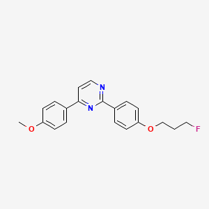 molecular formula C20H19FN2O2 B2625799 2-[4-(3-Fluoropropoxy)phenyl]-4-(4-methoxyphenyl)pyrimidine CAS No. 477856-58-9