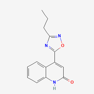molecular formula C14H13N3O2 B2625801 4-(3-propyl-1,2,4-oxadiazol-5-yl)quinolin-2(1H)-one CAS No. 1255784-68-9
