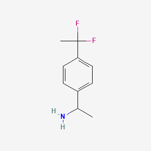 molecular formula C10H13F2N B2625815 1-(4-(1,1-二氟乙基)苯基)乙胺 CAS No. 1551427-73-6