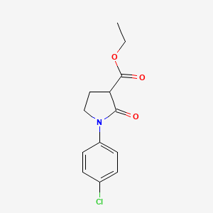 molecular formula C13H14ClNO3 B2625816 Ethyl 1-(4-chlorophenyl)-2-oxopyrrolidine-3-carboxylate CAS No. 171054-81-2