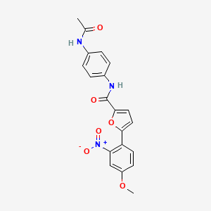 N-(4-acetamidophenyl)-5-(4-methoxy-2-nitrophenyl)furan-2-carboxamide