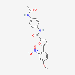 molecular formula C20H17N3O6 B2625818 N-(4-acetamidophenyl)-5-(4-methoxy-2-nitrophenyl)furan-2-carboxamide CAS No. 887348-64-3