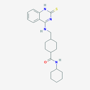 N-cyclohexyl-4-[[(2-sulfanylidene-1H-quinazolin-4-yl)amino]methyl]cyclohexane-1-carboxamide