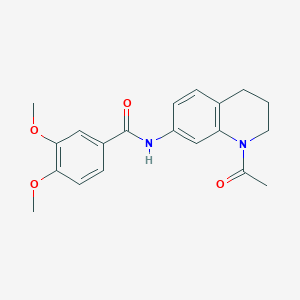 molecular formula C20H22N2O4 B2625829 N-(1-乙酰基-3,4-二氢-2H-喹啉-7-基)-3,4-二甲氧基苯甲酰胺 CAS No. 898465-09-3