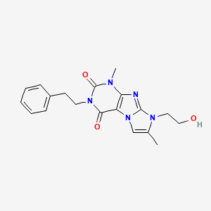 8-(2-hydroxyethyl)-1,7-dimethyl-3-phenethyl-1H-imidazo[2,1-f]purine-2,4(3H,8H)-dione