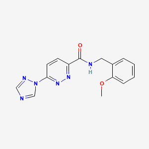 molecular formula C15H14N6O2 B2625841 N-(2-甲氧基苄基)-6-(1H-1,2,4-三唑-1-基)吡啶-3-甲酰胺 CAS No. 1448056-85-6