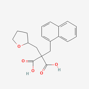 molecular formula C19H20O5 B2625842 1-(Tetrahydro-2-furyl)-3-(1-naphthyl)propane-2,2-dicarboxylic acid CAS No. 113527-39-2
