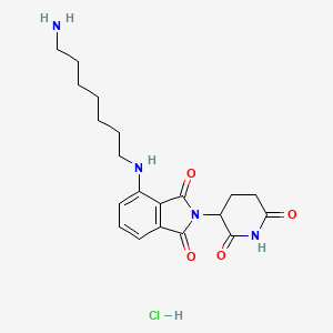 molecular formula C20H27ClN4O4 B2625843 4-[(7-Aminoheptyl)amino]-2-(2,6-dioxopiperidin-3-yl)isoindoline-1,3-dione HCl CAS No. 2446474-05-9