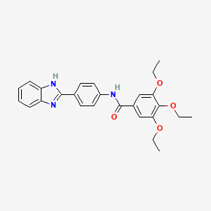 molecular formula C26H27N3O4 B2625848 N-(4-(1H-benzo[d]imidazol-2-yl)phenyl)-3,4,5-triethoxybenzamide CAS No. 292052-78-9