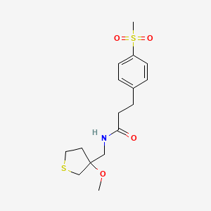 molecular formula C16H23NO4S2 B2625852 3-(4-methanesulfonylphenyl)-N-[(3-methoxythiolan-3-yl)methyl]propanamide CAS No. 2034573-22-1