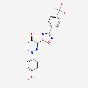 molecular formula C20H13F3N4O3 B2625859 1-(4-Methoxyphenyl)-3-[3-[4-(trifluoromethyl)phenyl]-1,2,4-oxadiazol-5-yl]pyridazin-4-one CAS No. 1115894-42-2