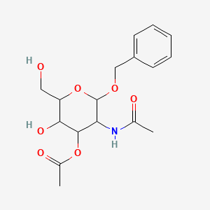 molecular formula C17H23NO7 B2625861 3-乙酰氨基-2-(苯甲氧基)-5-羟基-6-(羟甲基)四氢-2H-吡喃-4-基乙酸酯 CAS No. 1191420-42-4