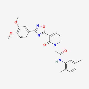 molecular formula C25H24N4O5 B2625864 2-[3-[3-(3,4-dimethoxyphenyl)-1,2,4-oxadiazol-5-yl]-2-oxopyridin-1(2H)-yl]-N-(2,5-dimethylphenyl)acetamide CAS No. 1105234-89-6
