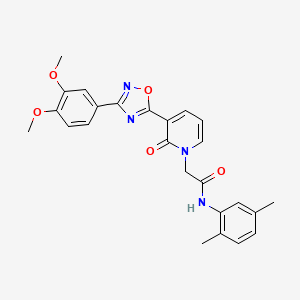 molecular formula C25H24N4O5 B2625864 2-[3-[3-(3,4-二甲氧基苯基)-1,2,4-恶二唑-5-基]-2-氧代吡啶-1(2H)-基]-N-(2,5-二甲基苯基)乙酰胺 CAS No. 1105234-89-6