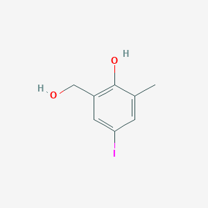 molecular formula C8H9IO2 B2625865 2-(羟甲基)-4-碘-6-甲基苯酚 CAS No. 1787916-18-0