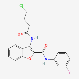 3-(4-chlorobutanamido)-N-(3-fluorophenyl)benzofuran-2-carboxamide