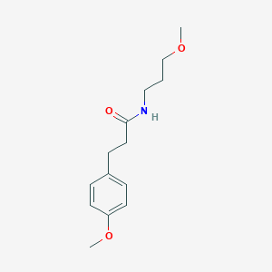 molecular formula C14H21NO3 B262587 3-(4-methoxyphenyl)-N-(3-methoxypropyl)propanamide 