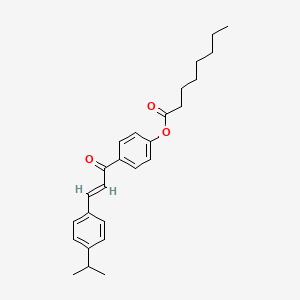 molecular formula C26H32O3 B2625873 4-[3-(4-Isopropylphenyl)acryloyl]phenyl octanoate CAS No. 298215-47-1
