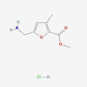 molecular formula C8H12ClNO3 B2625889 Methyl 5-(aminomethyl)-3-methylfuran-2-carboxylate hydrochloride CAS No. 2044837-22-9