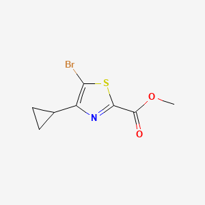 molecular formula C8H8BrNO2S B2625894 Methyl 5-bromo-4-cyclopropyl-1,3-thiazole-2-carboxylate CAS No. 1314354-12-5