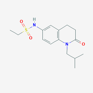 molecular formula C15H22N2O3S B2625895 N-(1-isobutyl-2-oxo-1,2,3,4-tetrahydroquinolin-6-yl)ethanesulfonamide CAS No. 941955-40-4