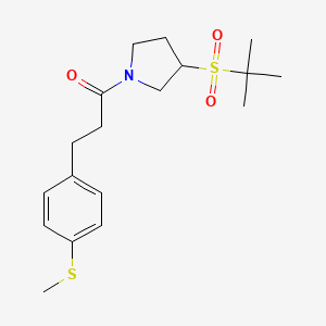 1-(3-(Tert-butylsulfonyl)pyrrolidin-1-yl)-3-(4-(methylthio)phenyl)propan-1-one