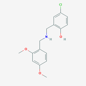 molecular formula C16H18ClNO3 B2625899 4-氯-2-{[(2,4-二甲氧基苄基)氨基]甲基}苯酚 CAS No. 1223880-63-4