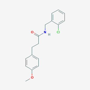 molecular formula C17H18ClNO2 B262590 N-(2-chlorobenzyl)-3-(4-methoxyphenyl)propanamide 