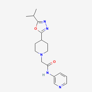 2-(4-(5-isopropyl-1,3,4-oxadiazol-2-yl)piperidin-1-yl)-N-(pyridin-3-yl)acetamide