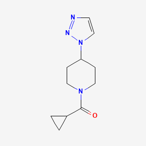 molecular formula C11H16N4O B2625910 (4-(1H-1,2,3-三唑-1-基)哌啶-1-基)(环丙基)甲酮 CAS No. 2034442-48-1