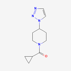 molecular formula C11H16N4O B2625910 1-cyclopropanecarbonyl-4-(1H-1,2,3-triazol-1-yl)piperidine CAS No. 2034442-48-1