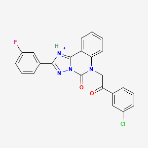 molecular formula C23H14ClFN4O2 B2625918 6-[2-(3-chlorophenyl)-2-oxoethyl]-2-(3-fluorophenyl)-5H,6H-[1,2,4]triazolo[1,5-c]quinazolin-5-one CAS No. 1189896-50-1