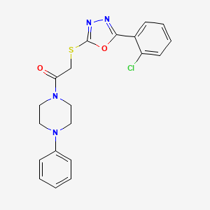 1-({[5-(2-Chlorophenyl)-1,3,4-oxadiazol-2-yl]thio}acetyl)-4-phenylpiperazine