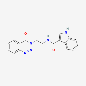 N-(2-(4-oxobenzo[d][1,2,3]triazin-3(4H)-yl)ethyl)-1H-indole-3-carboxamide