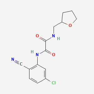 molecular formula C14H14ClN3O3 B2625927 N1-(5-chloro-2-cyanophenyl)-N2-((tetrahydrofuran-2-yl)methyl)oxalamide CAS No. 899744-13-9