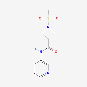 molecular formula C10H13N3O3S B2625928 1-(methylsulfonyl)-N-(pyridin-3-yl)azetidine-3-carboxamide CAS No. 1448067-21-7