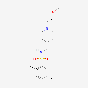 molecular formula C17H28N2O3S B2625935 N-((1-(2-methoxyethyl)piperidin-4-yl)methyl)-2,5-dimethylbenzenesulfonamide CAS No. 953143-12-9