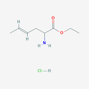 Ethyl (E)-2-aminohex-4-enoate;hydrochloride