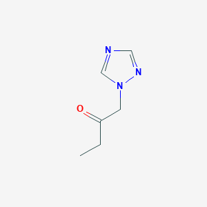 molecular formula C6H9N3O B2625947 1-(1H-1,2,4-三唑-1-基)丁烷-2-酮 CAS No. 1249221-66-6