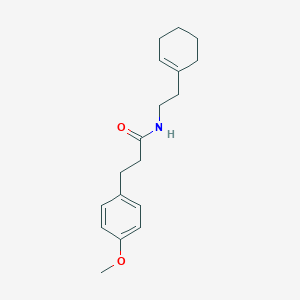 molecular formula C18H25NO2 B262595 N-[2-(1-cyclohexen-1-yl)ethyl]-3-(4-methoxyphenyl)propanamide 
