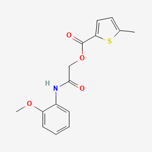 molecular formula C15H15NO4S B2625953 [(2-甲氧苯基)氨基甲酰基]甲基 5-甲基噻吩-2-羧酸酯 CAS No. 876536-16-2