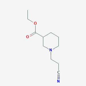 molecular formula C11H18N2O2 B2625954 Ethyl 1-(2-cyanoethyl)piperidine-3-carboxylate CAS No. 856213-57-5