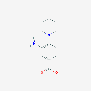 molecular formula C14H20N2O2 B2625958 3-氨基-4-(4-甲基哌啶-1-基)苯甲酸甲酯 CAS No. 883291-30-3