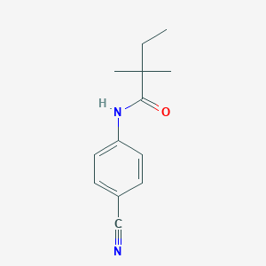 molecular formula C13H16N2O B262596 N-(4-cyanophenyl)-2,2-dimethylbutanamide 