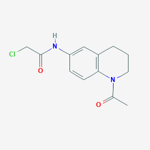 molecular formula C13H15ClN2O2 B2625961 N-(1-Acetyl-3,4-dihydro-2H-quinolin-6-yl)-2-chloroacetamide CAS No. 2249503-55-5