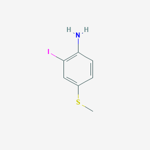 molecular formula C7H8INS B2625962 2-碘-4-(甲硫基)苯胺 CAS No. 23153-04-0